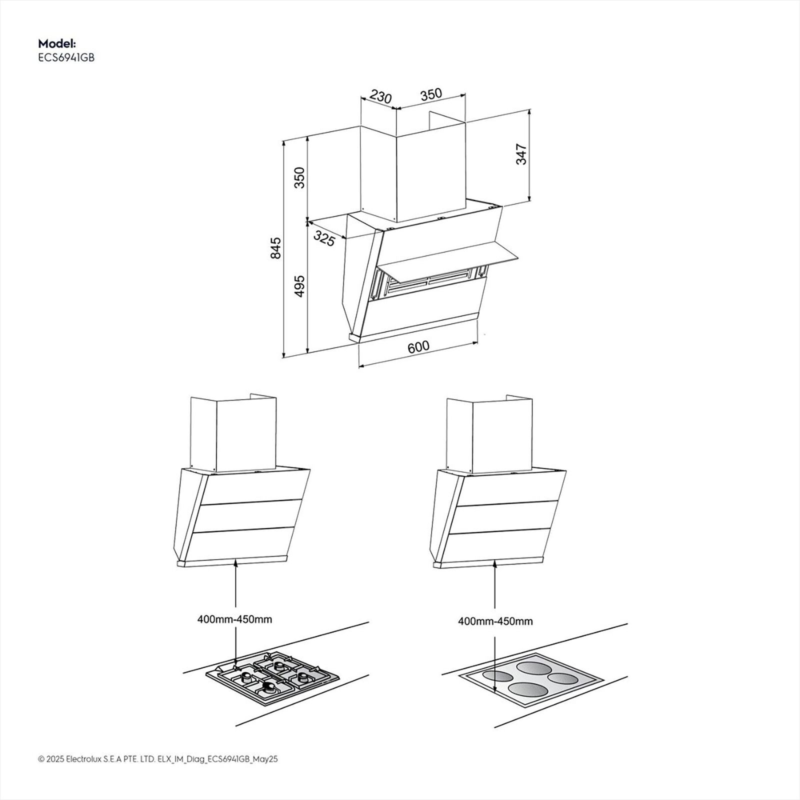 Buy Electrolux 700 Series 60cm 821m3/hr Ducted Auto Clean Wall